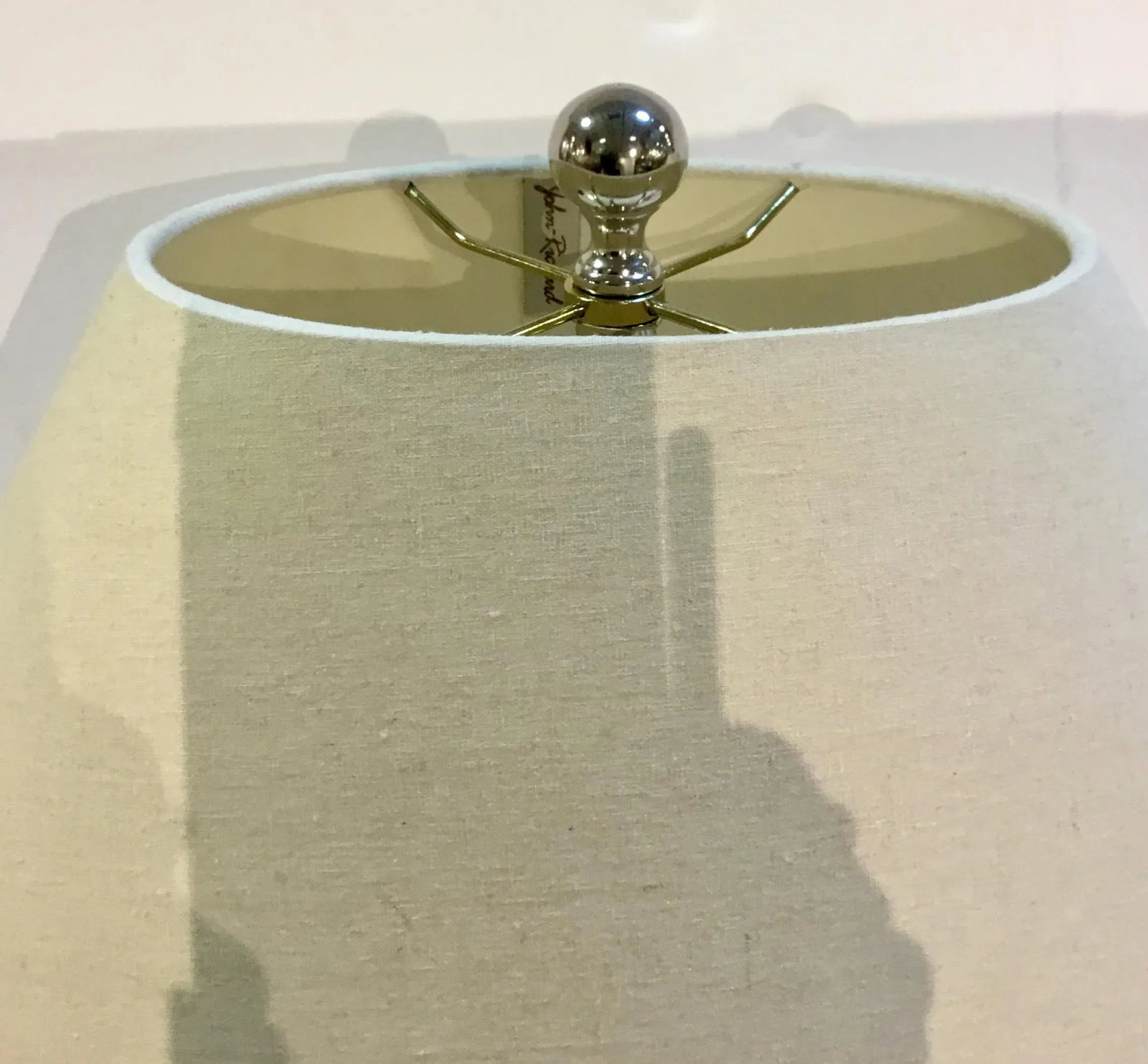 Modern Falling Ginkgos Polished Nickel Table Lamps Pair - 5