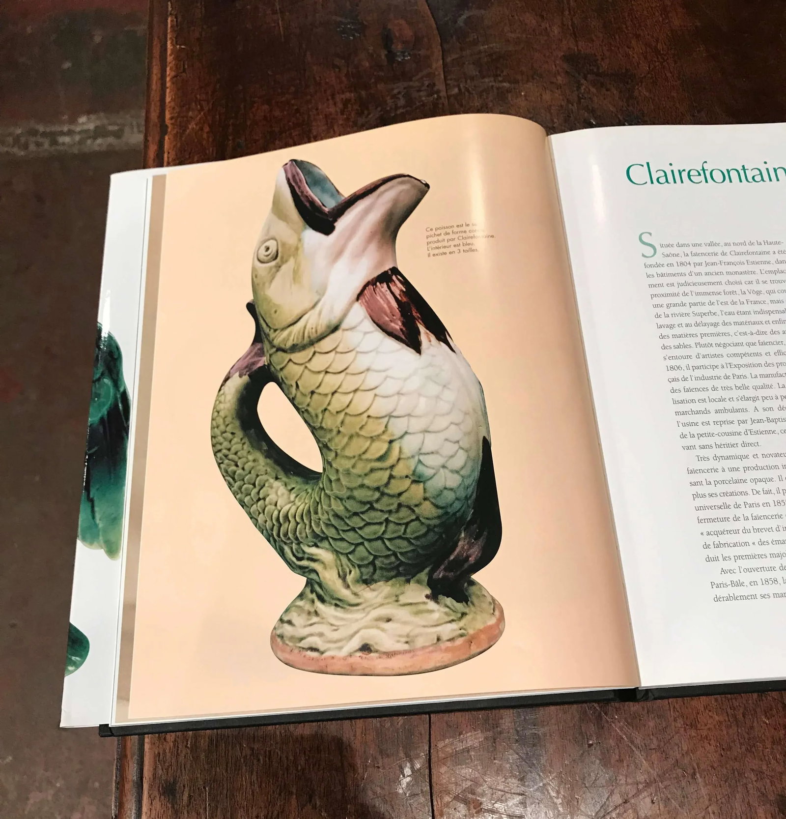 19th Century French Clairefontaine Painted Ceramic Barbotine Fish Pitcher - 8