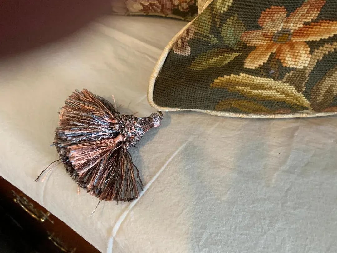 English Traditional Pillows Constructed of Antique Fabric - a Pair - 9