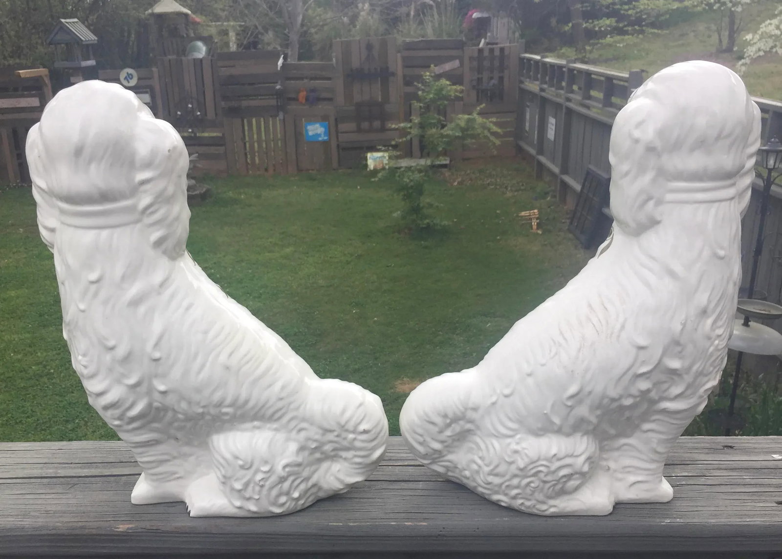 Italian Jay Wilfred's Staffordshire Style Porcelain Dogs - a Pair - 3