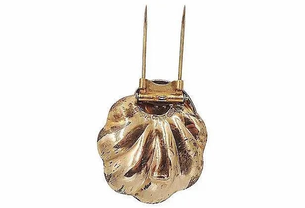 Vintage Signed Boucher Goldtone Shell Fur Clip, 1947 - 7