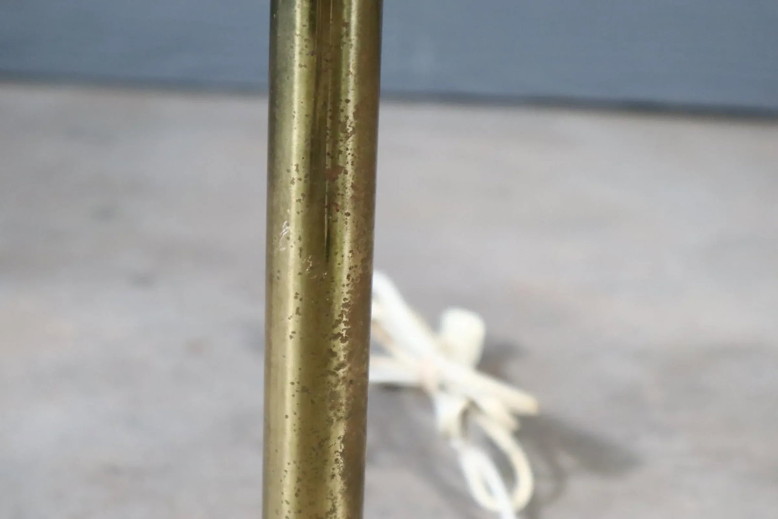 Vintage Koch & Lowy Brass Plate Acrylic Shade Table Lamp Mid Century Modern Atomic 70's 60's - 3
