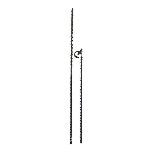Art Deco Cast Iron Drape Curtain Spiral Rod Extra Long 146 Inch - 5