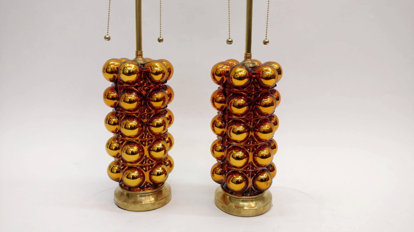 Gold Mercury Glass Bubble Lamps - 5