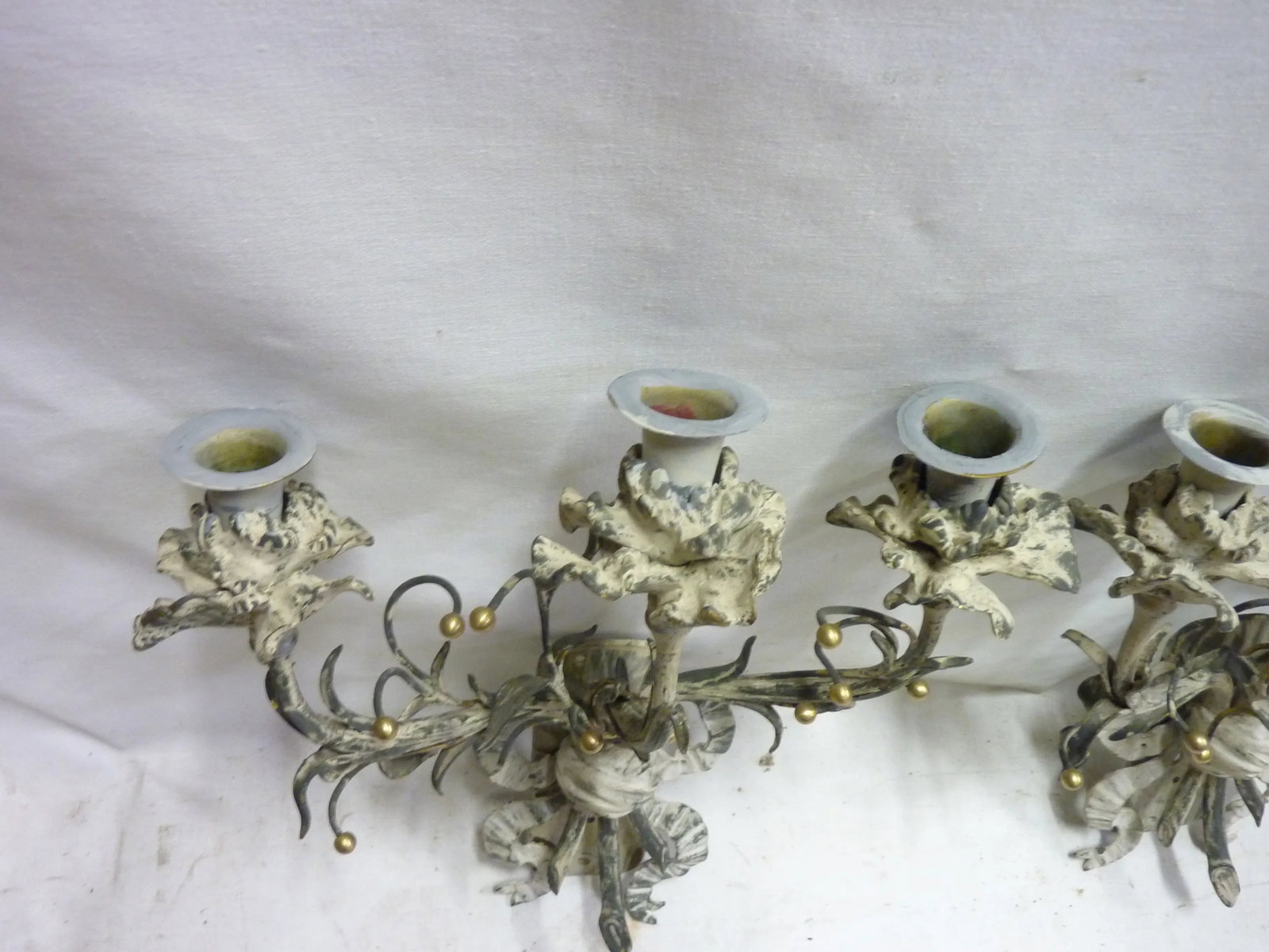 French Bronze Sconces - a Pair - 3