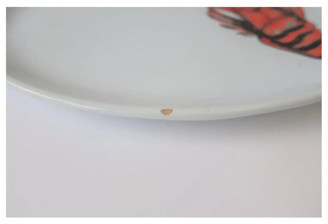 Vintage Designer Italian Lobster Plates With Forks From Sweden - Set of 6 - 10