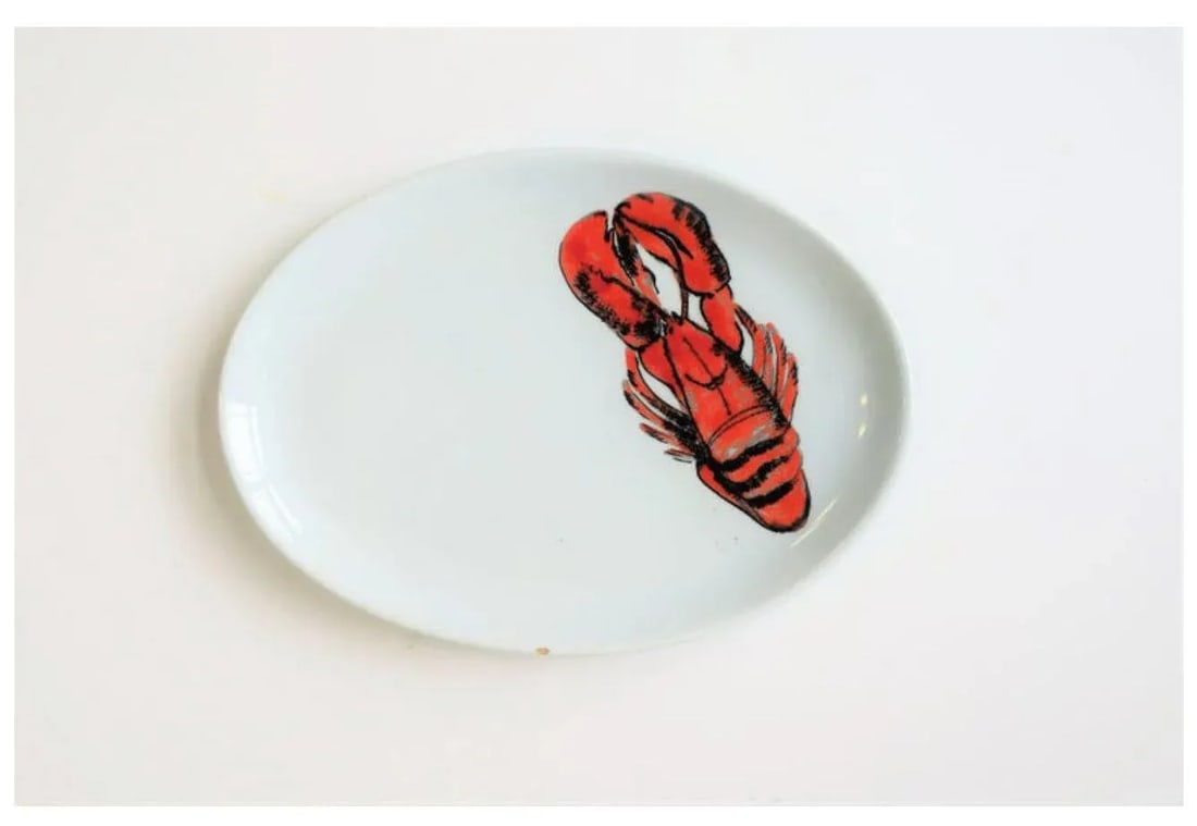 Vintage Designer Italian Lobster Plates With Forks From Sweden - Set of 6 - 5