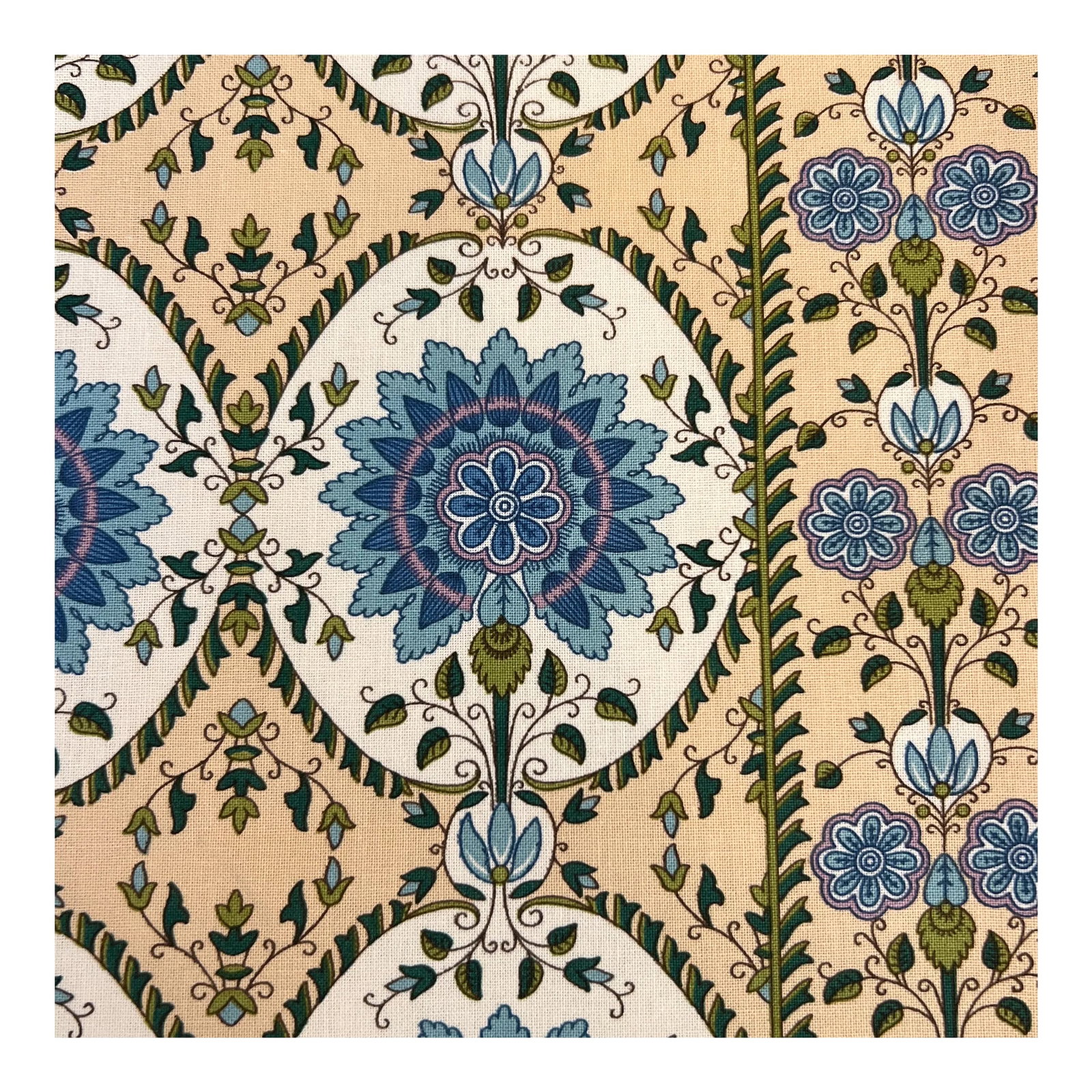 Braquenie Pierre Frey Tajmahal Cotton Fabric- 5 Yards: Braquenie Pierre Frey Tajmahal Cotton Fabric- 5 Yards Manufacturer: Pierre Frey Brand: Pierre Frey Pattern Name: Tajmahal Pattern Number: B1853001 Color: blue SPECIFICATIONS- Content: 100% Cotton Widt