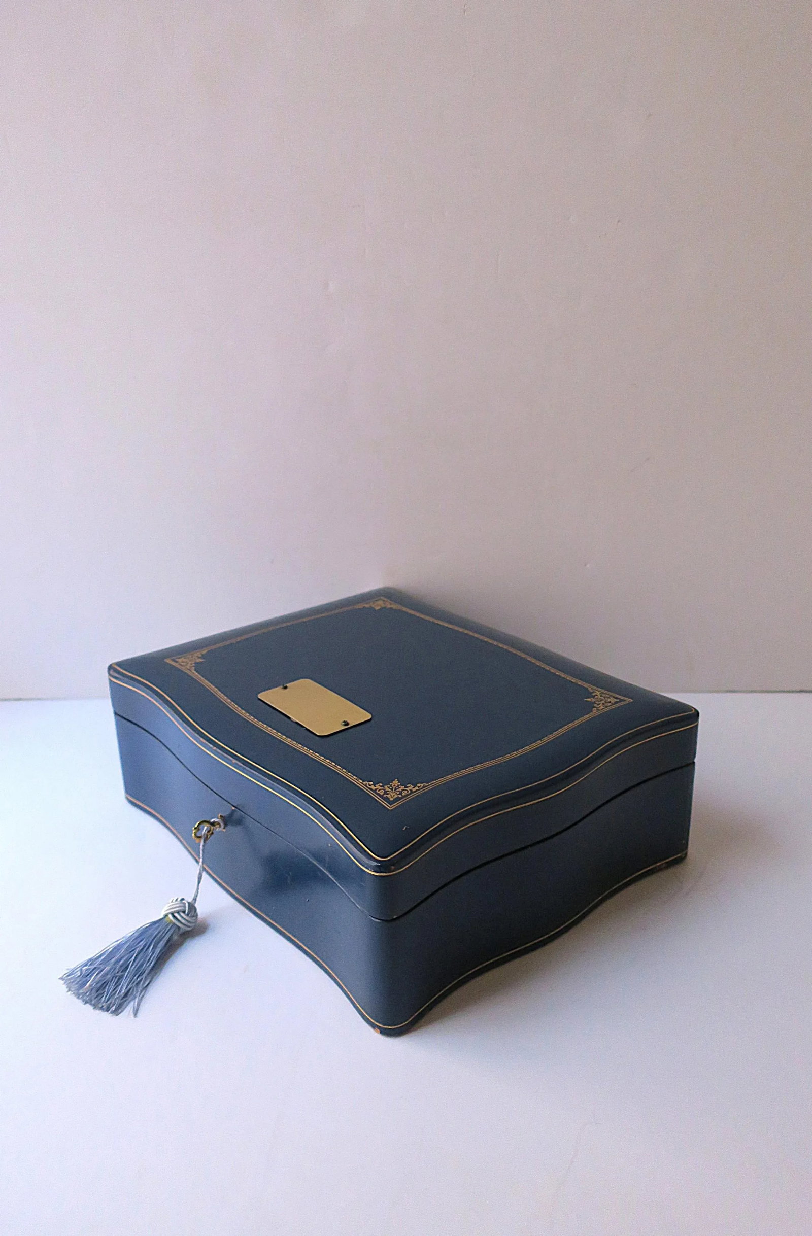 Italian Leather Jewelry Box With Tray, Large - 2