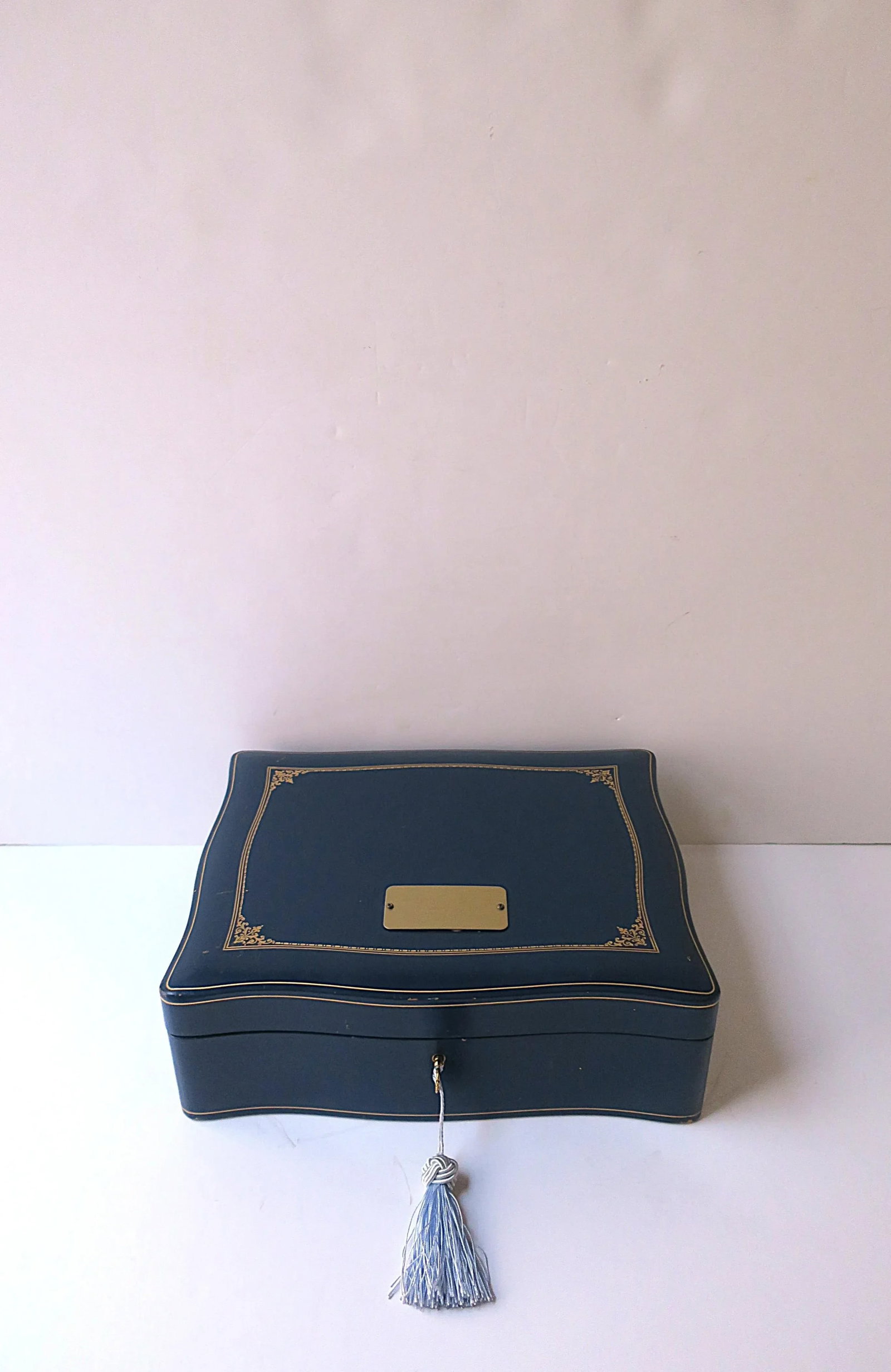 Italian Leather Jewelry Box With Tray, Large - 3