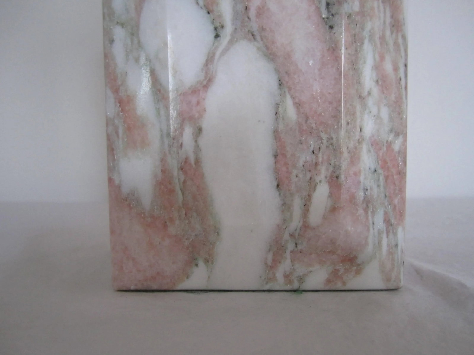 Modern Pink and White Solid Marble Desk or Table Lamp - 10