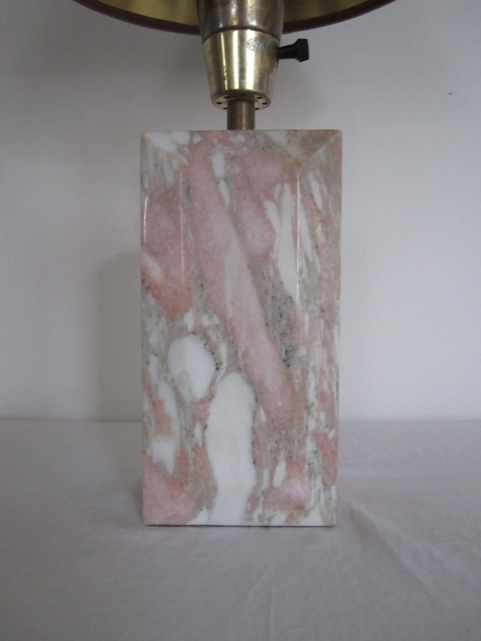 Modern Pink and White Solid Marble Desk or Table Lamp - 5