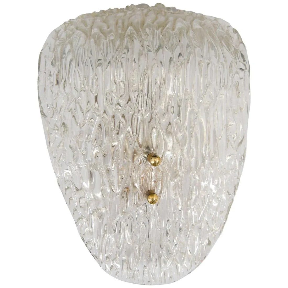 Scandinavian Modern Glass and Brass Wall Sconce - 8