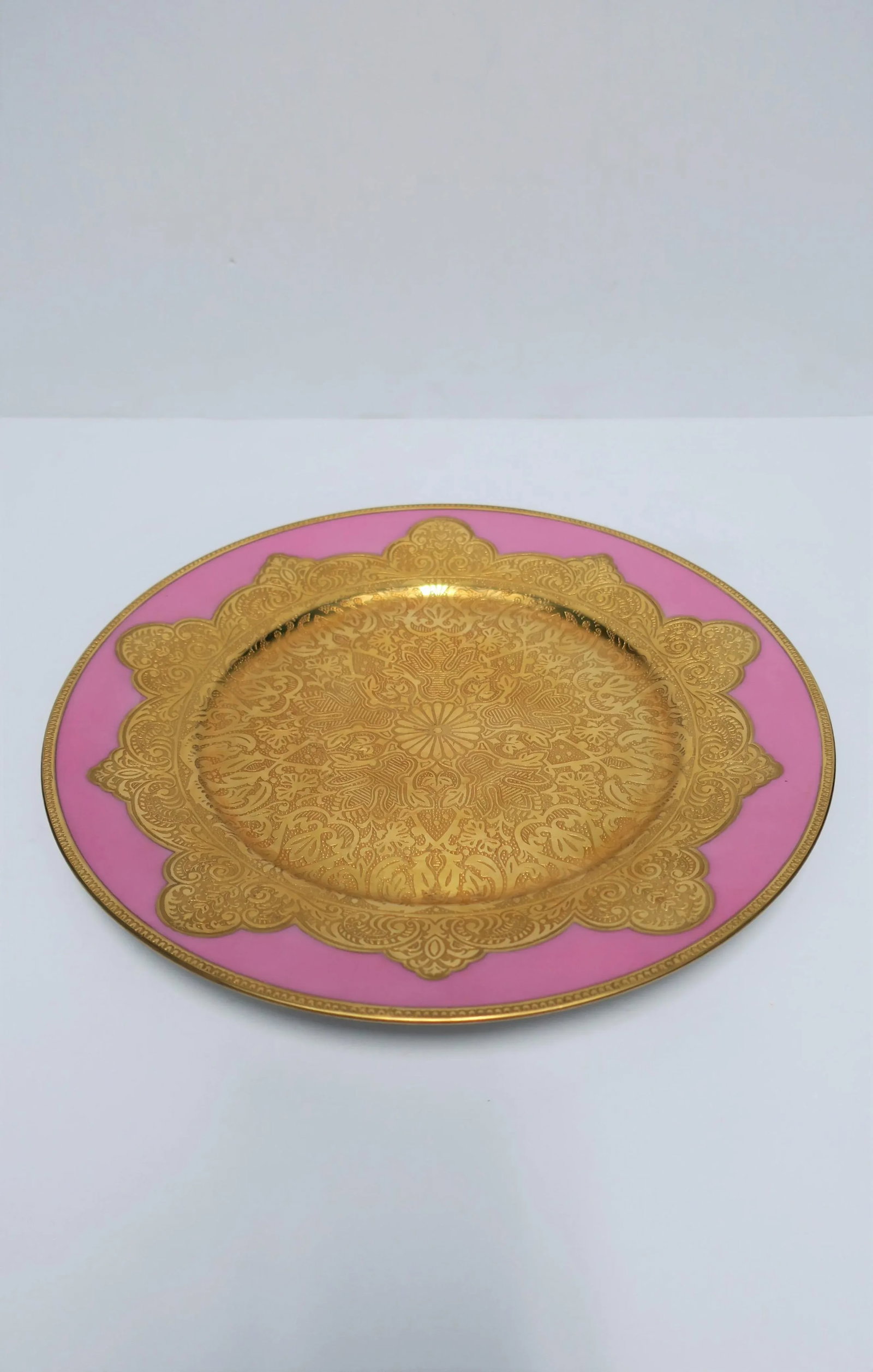 German Pink and Gold Plate or Wall Art - 4