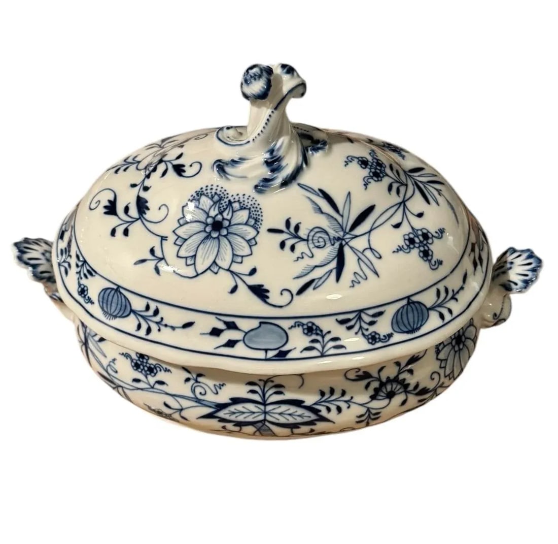 Antique Meissen Blue Onion Soup Tureen - 6