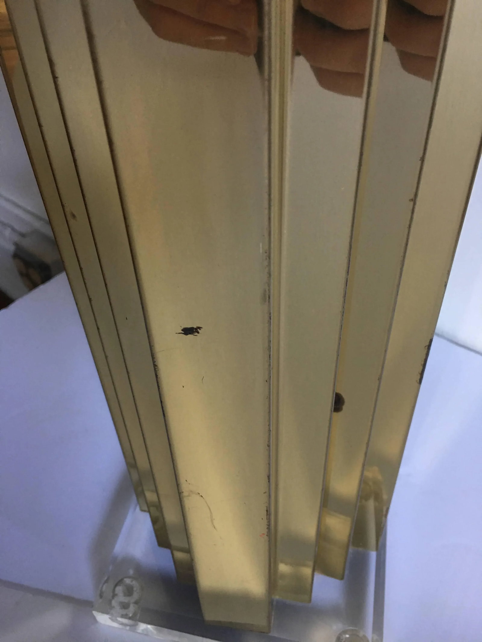Skyscraper Brass and Lucite Table Lamp - 9