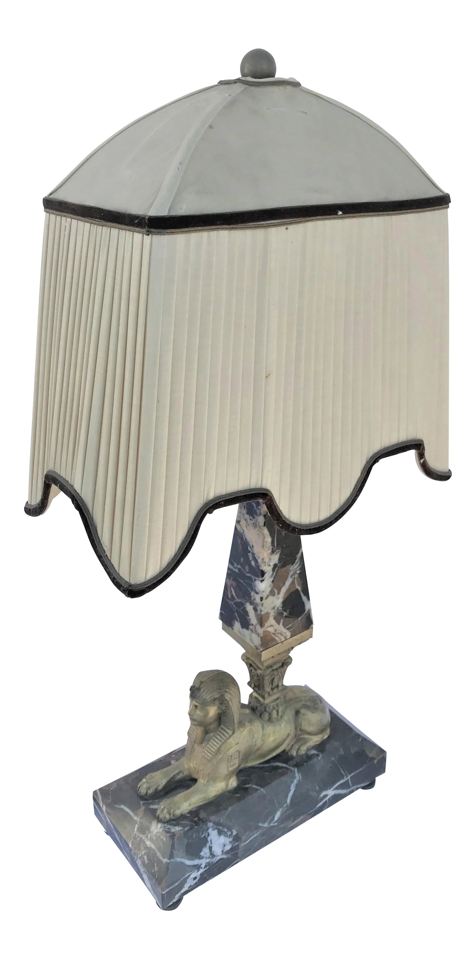 Art Deco Lamp - Original Shade and Original Marble Base (1 of 9)