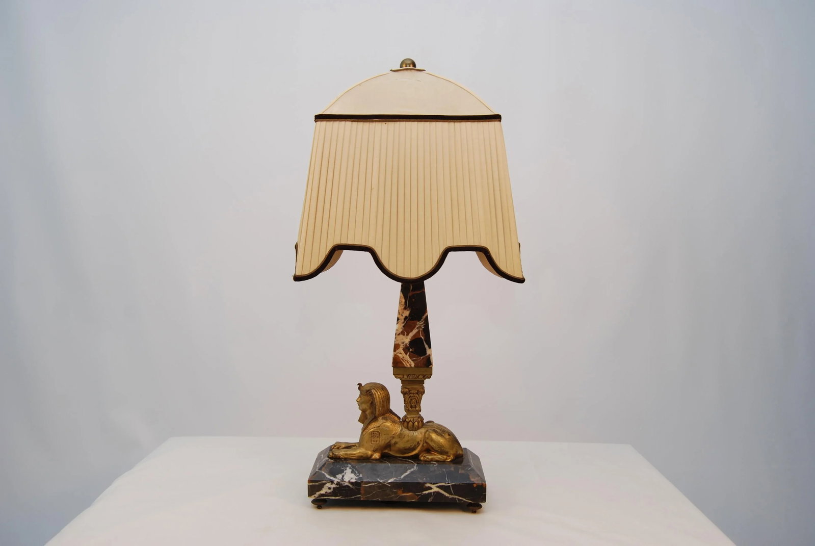 Art Deco Lamp - Original Shade and Original Marble Base - 2