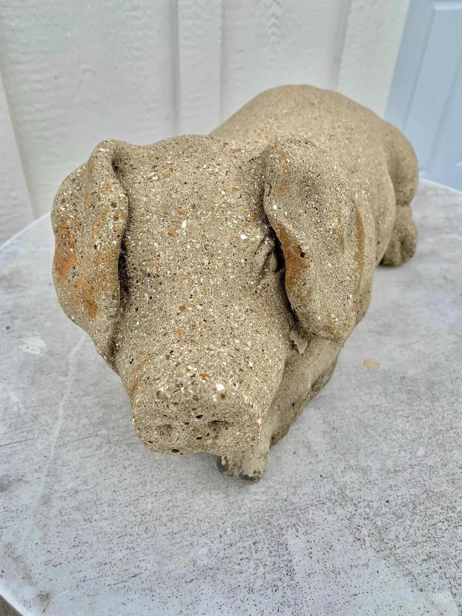 20th Century Vintage Concrete Garden Pig Statue - 4
