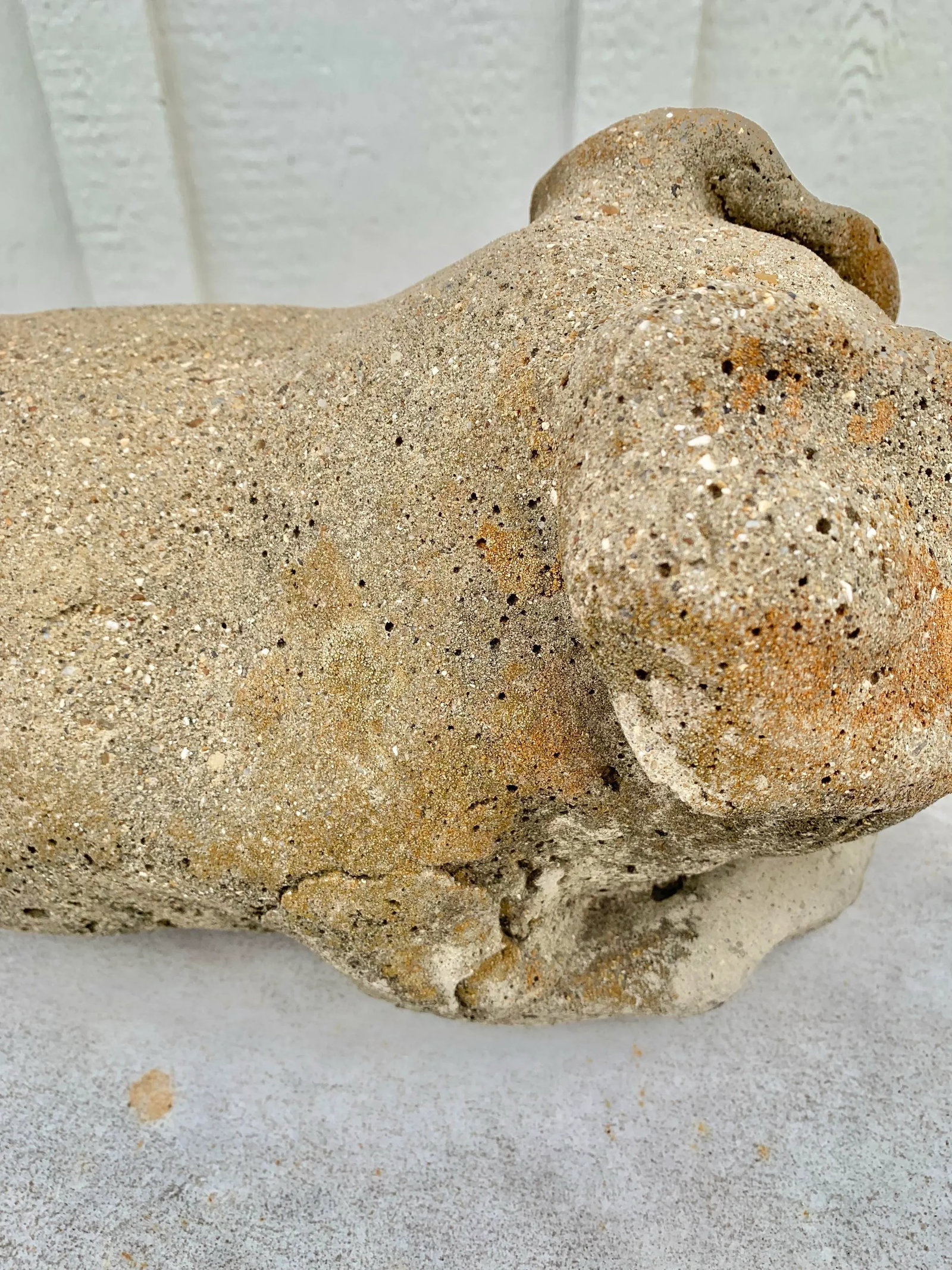 20th Century Vintage Concrete Garden Pig Statue - 6