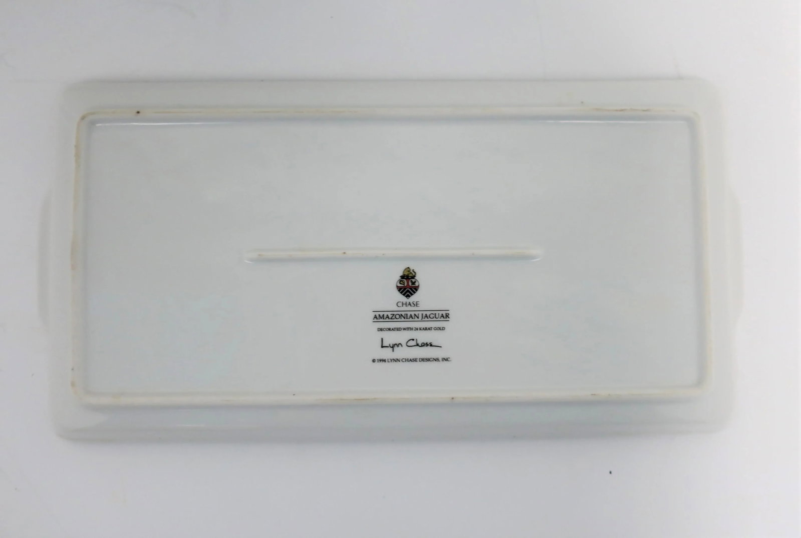 Porcelain Tray Animal Jaguar Cat by Designer Lynn Chase, 1990s - 12