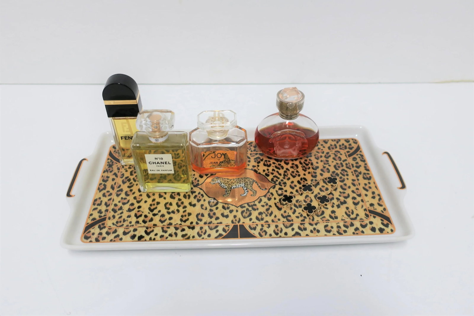 Porcelain Tray Animal Jaguar Cat by Designer Lynn Chase, 1990s - 6