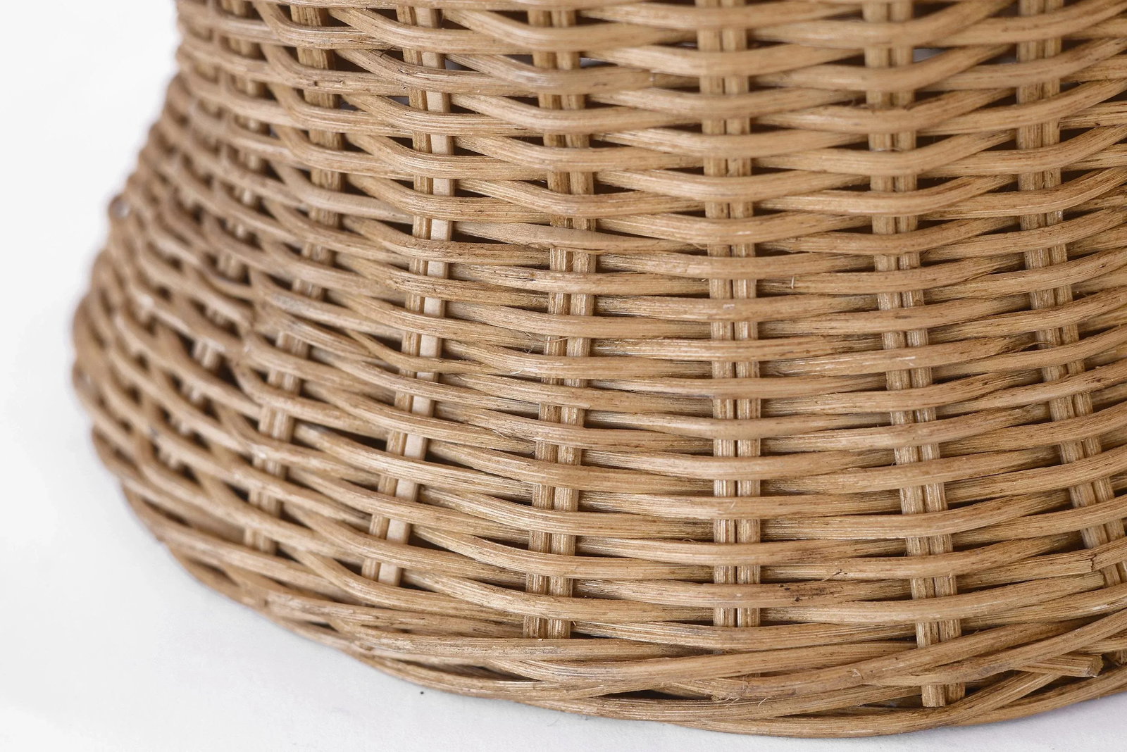 Vintage Boho Wicker Rattan Pedestal Plant Stand - 12