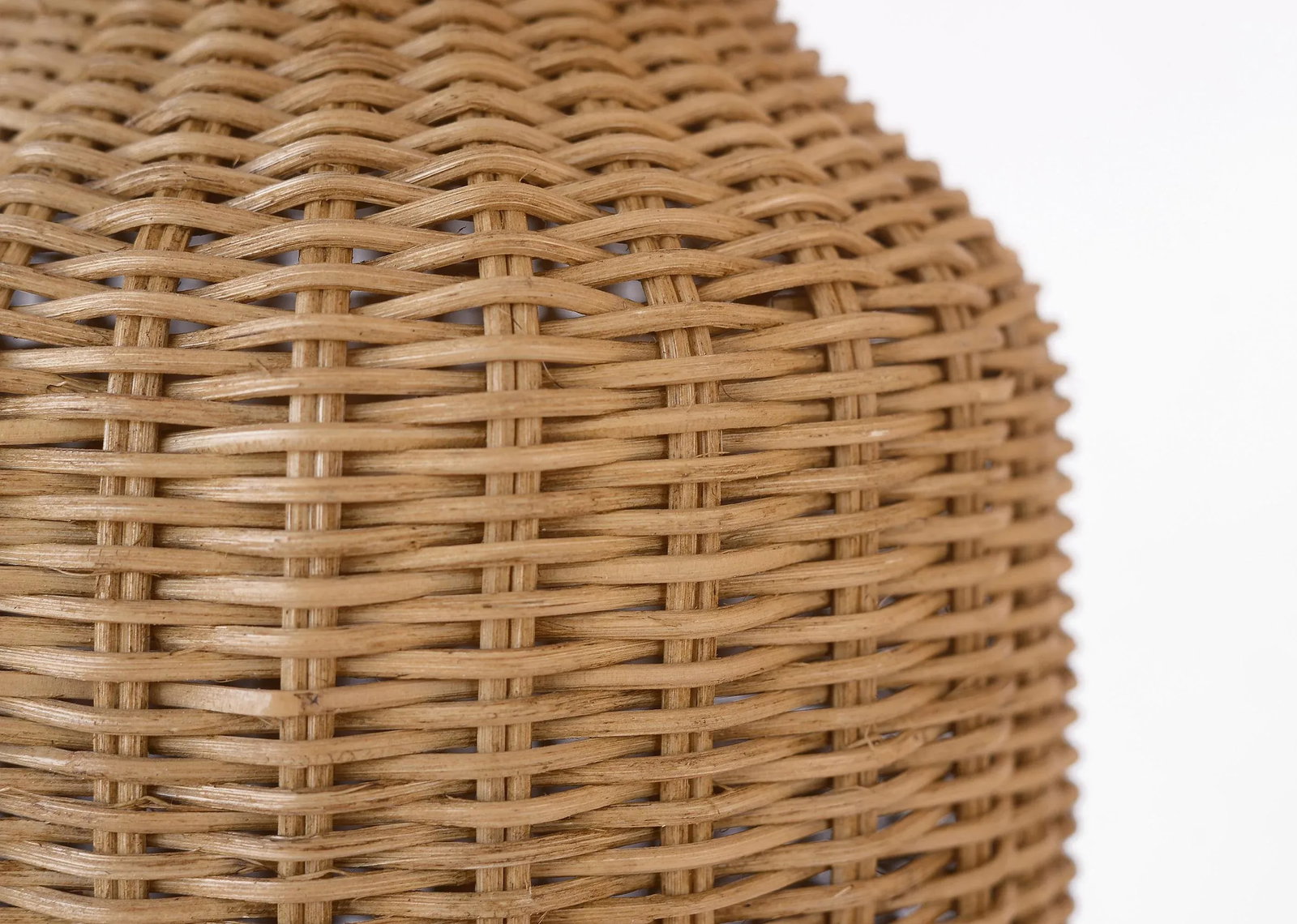 Vintage Boho Wicker Rattan Pedestal Plant Stand - 5