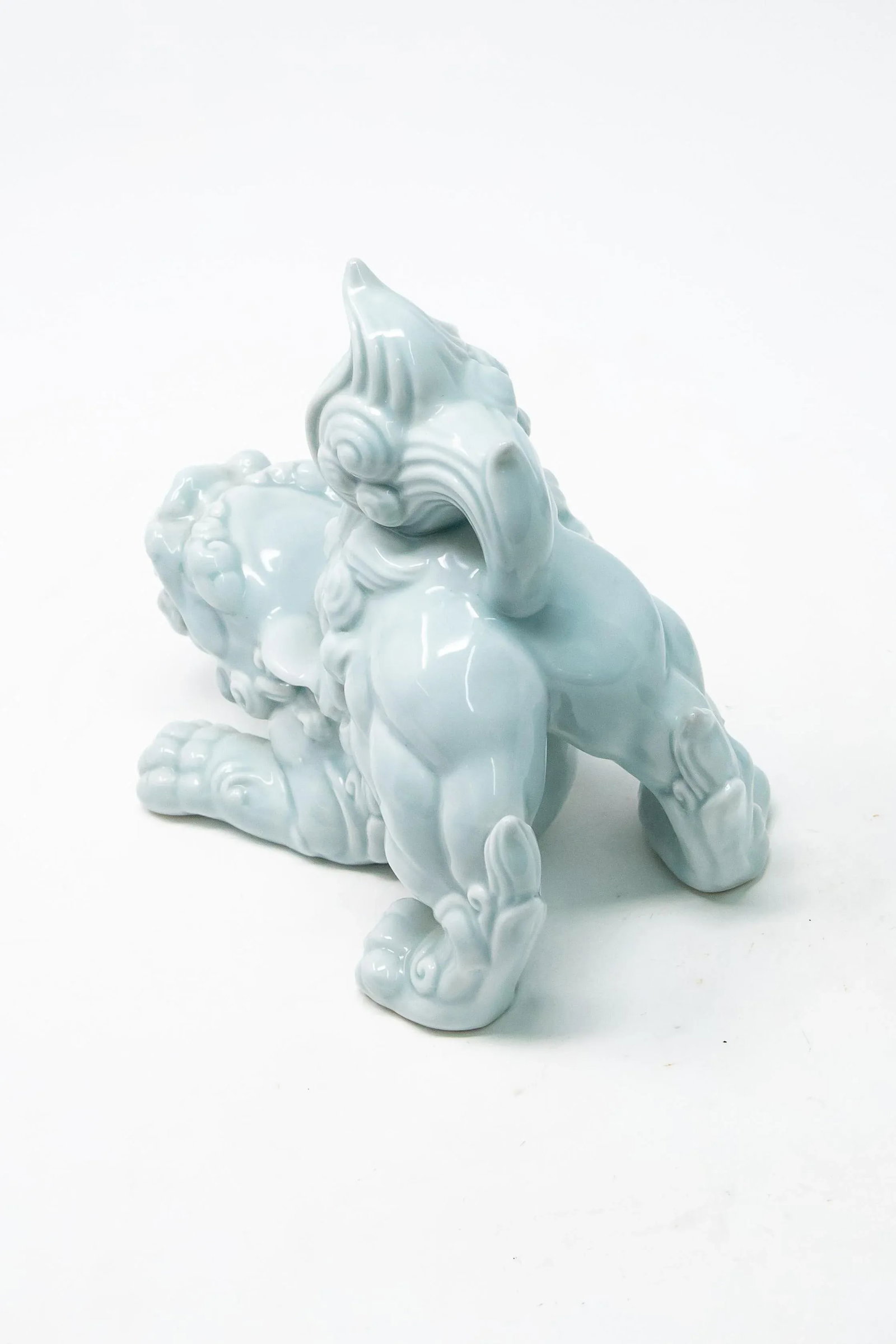 Andrea by Sadek Celadon Foo Dog Figurines - a Pair - 9