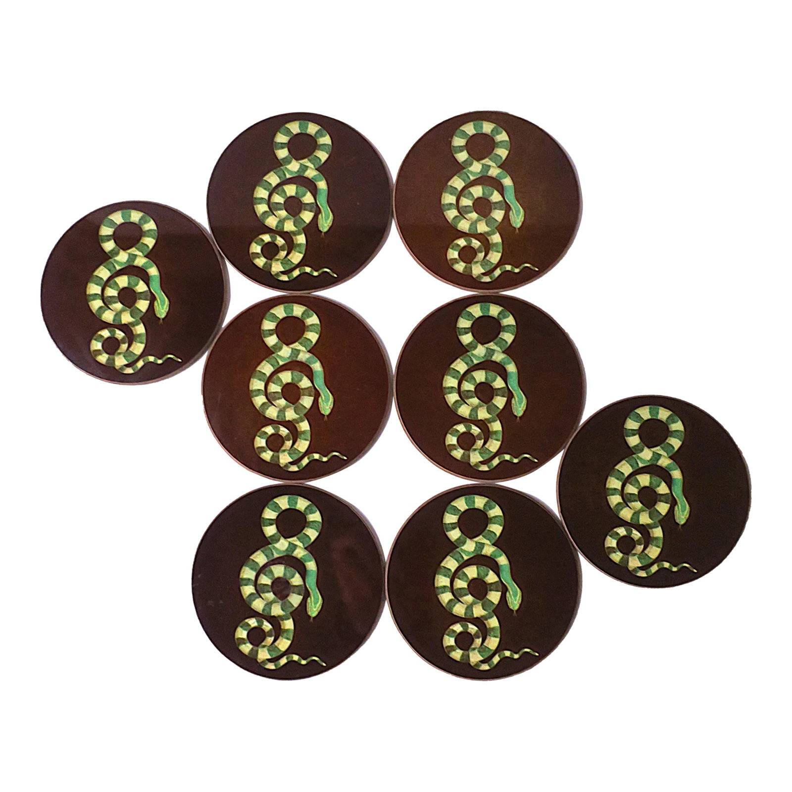 Serpent Snake Coasters, Set of 8 (1 of 9)