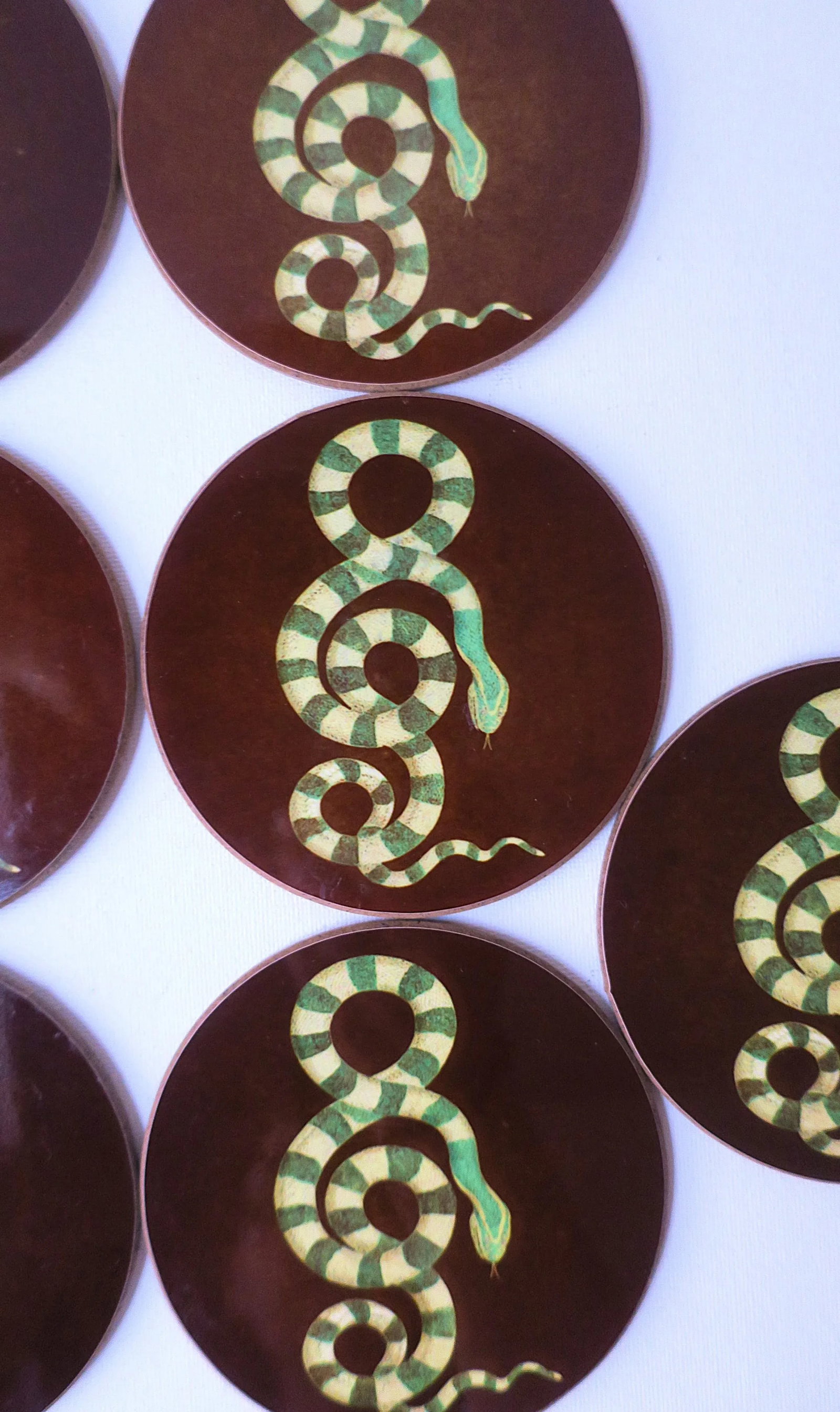Serpent Snake Coasters, Set of 8 - 9