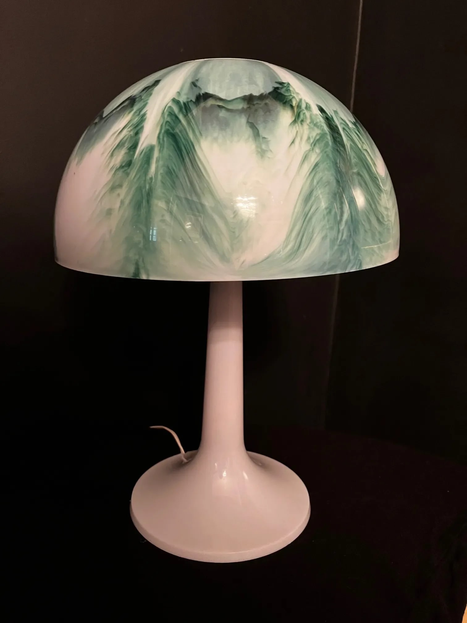 1960s Marbled Mushroom Lamp - 2