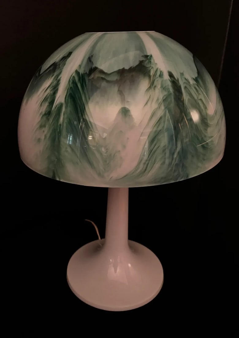 1960s Marbled Mushroom Lamp - 5