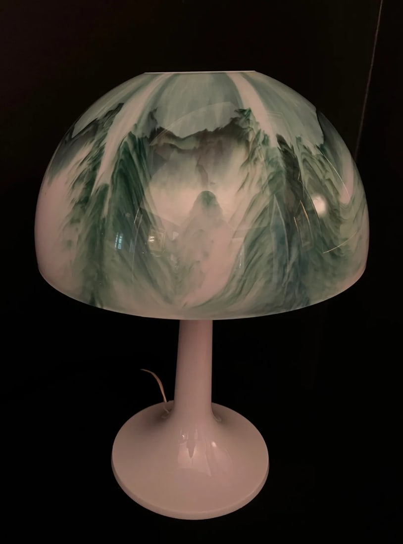 1960s Marbled Mushroom Lamp - 7