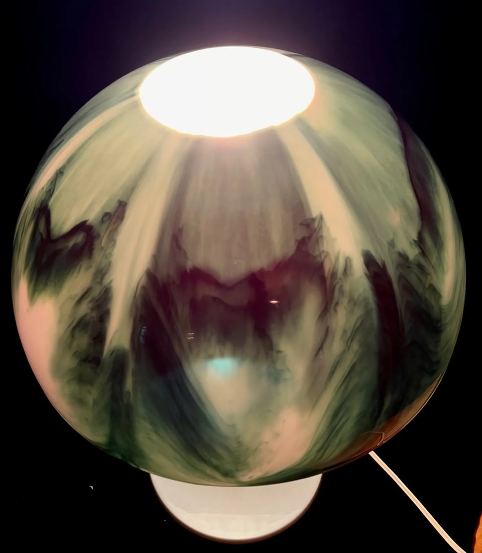 1960s Marbled Mushroom Lamp - 8