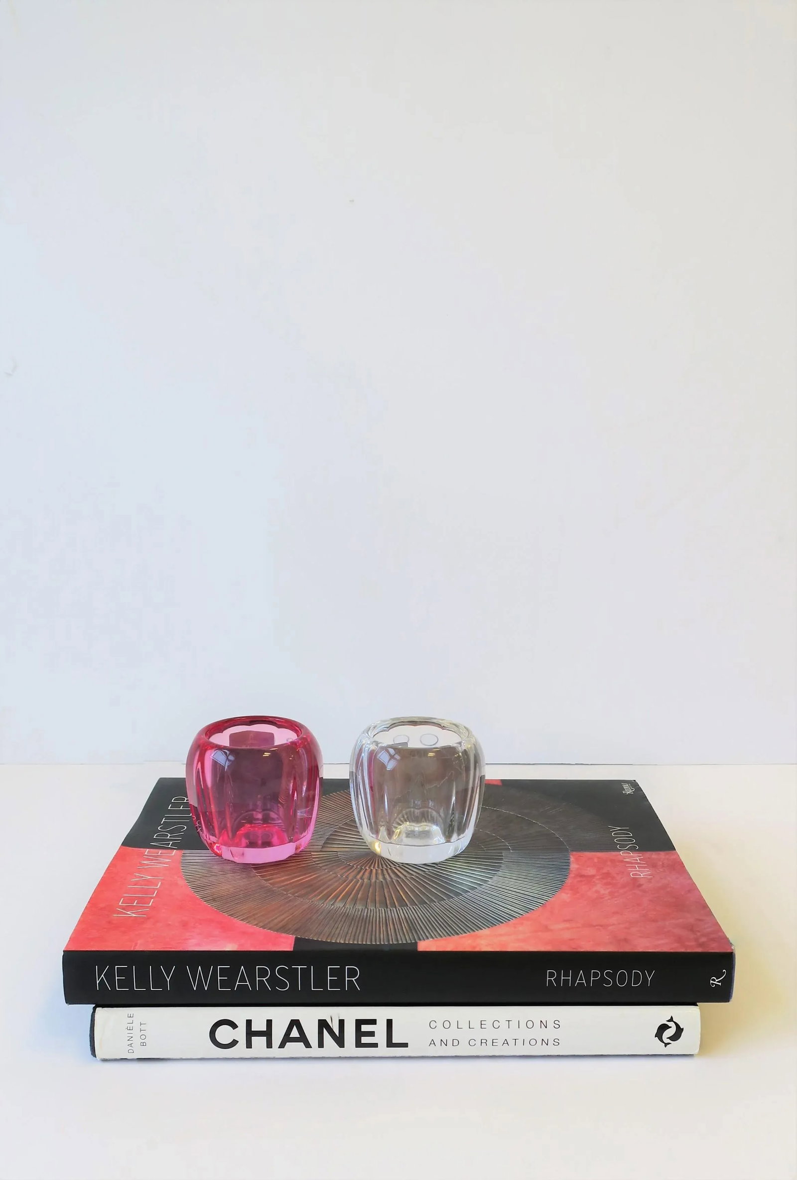 Pink and Clear Crystal Votive Candle Holders by Villeroy & Boch - 4