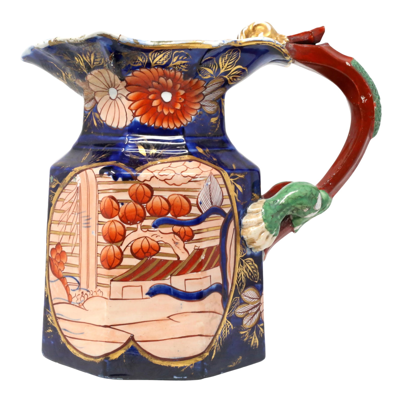 Early Vintage Mason's Ironstone "Rose and Apple" Pitcher (1 of 13)