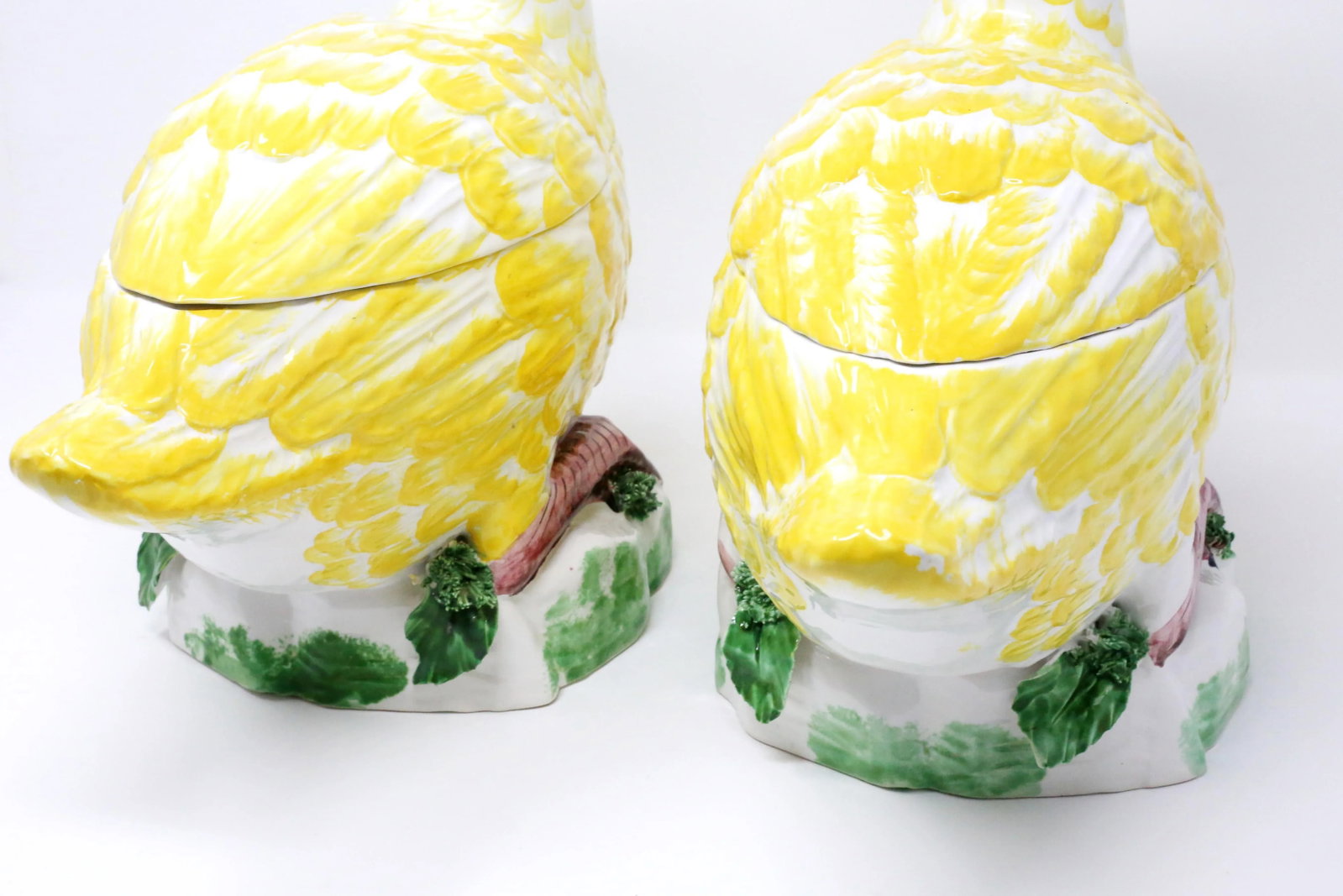 Vintage Palm Beach Regency Italian Yellow Duck Tureens - a Pair - 4