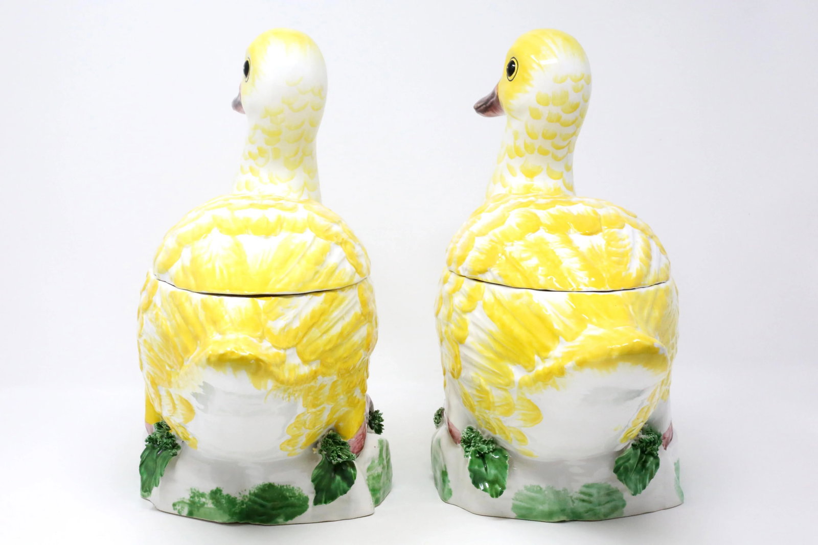 Vintage Palm Beach Regency Italian Yellow Duck Tureens - a Pair - 5