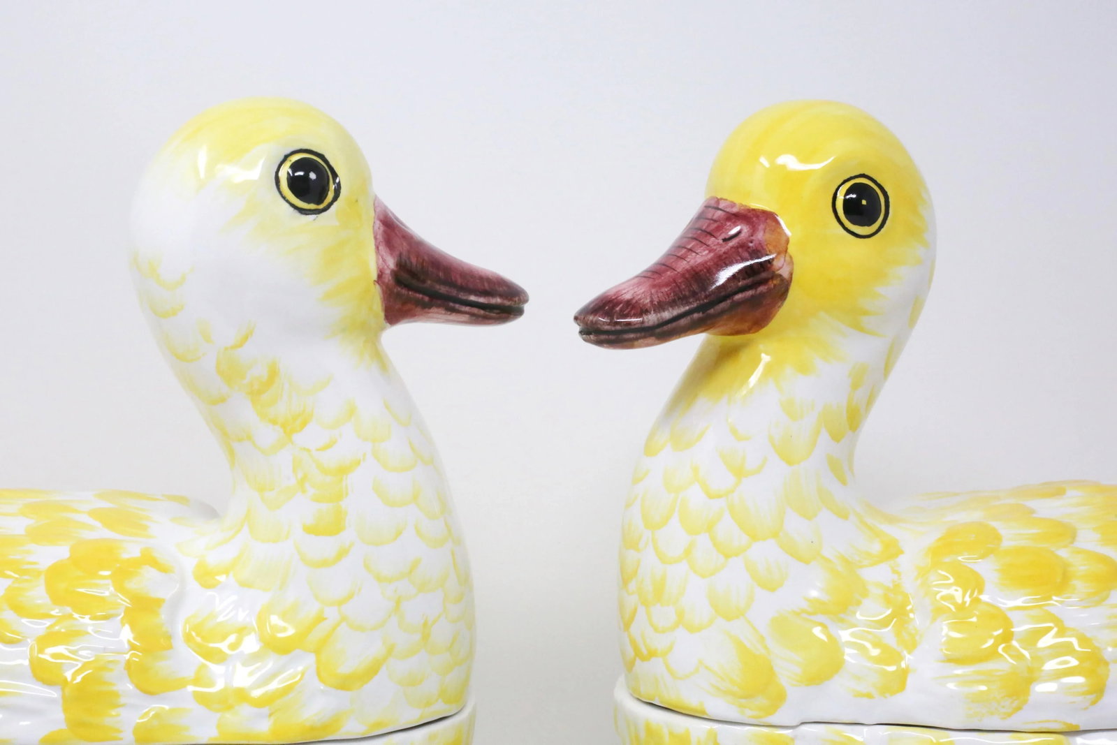 Vintage Palm Beach Regency Italian Yellow Duck Tureens - a Pair - 8