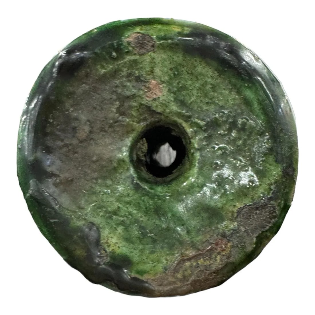 Late 20th Century Moroccan Green Tamegroute Large Abstract Twist Sculpture Candlestick Holder - 4