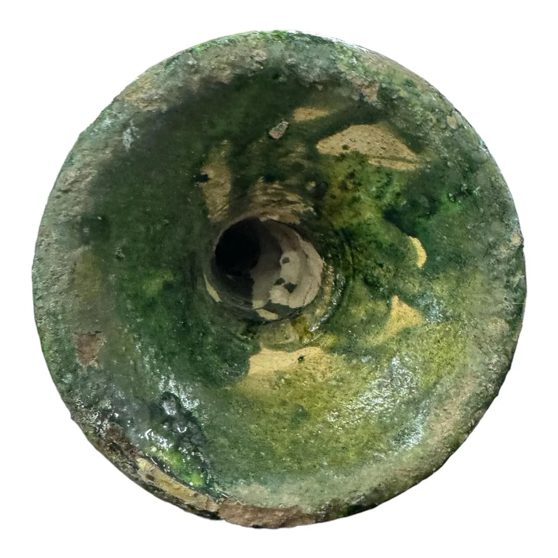 Late 20th Century Moroccan Green Tamegroute Large Abstract Twist Sculpture Candlestick Holder - 5
