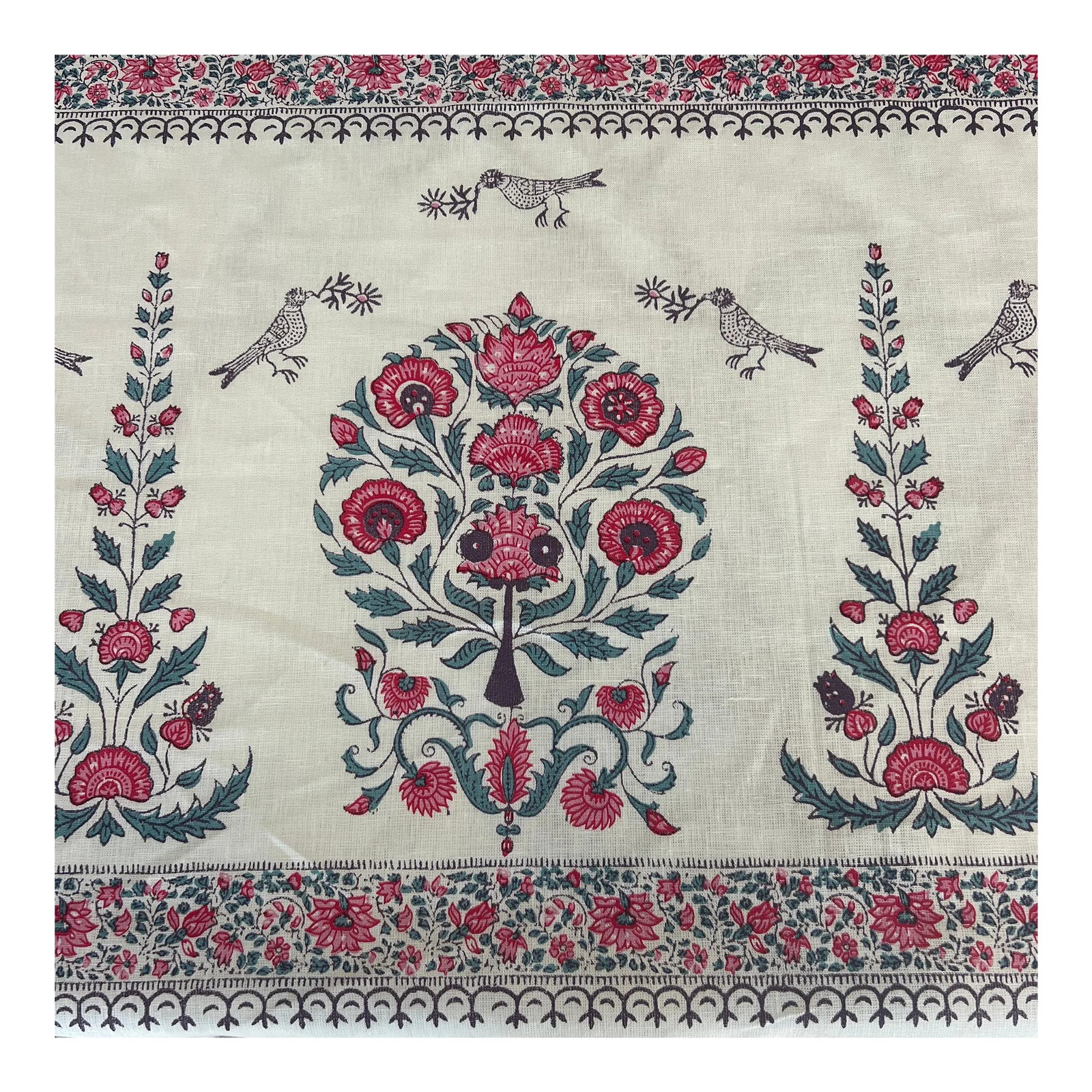 Quadrille Home Couture Kalamkari Border Linen Fabric- 12 Yards: Quadrille Home Couture Kalamkari Border Linen Fabric- 12 Yards Condition: Alterations: Original Condition Unaltered Imperfections: Some Imperfections Condition Notes: Very good. New. Origin: United St