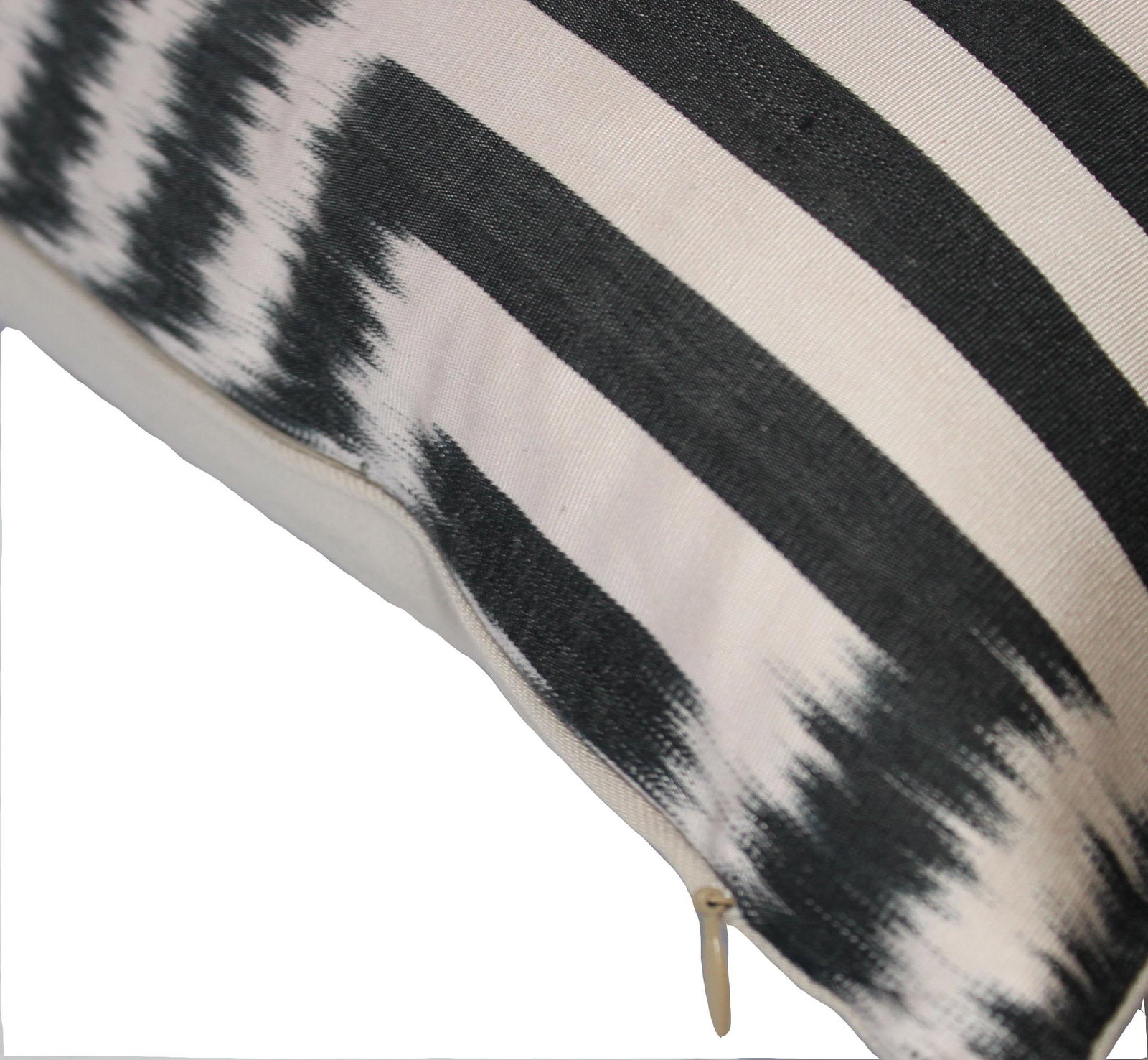 Contemporary Silk Ikat Bohemian Throw Pillow - 2