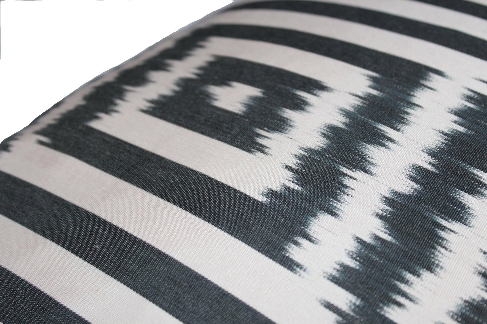 Contemporary Silk Ikat Bohemian Throw Pillow - 4