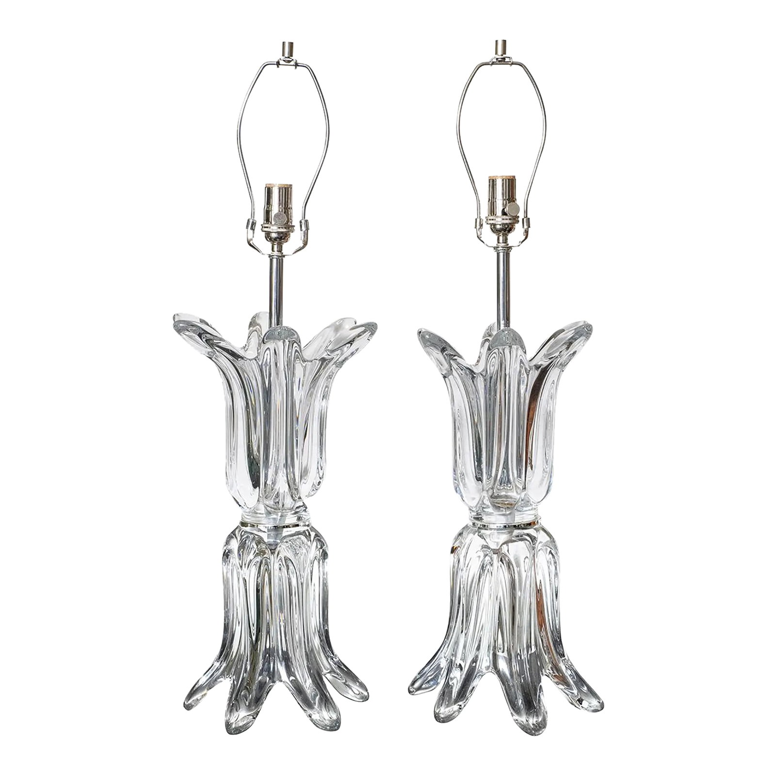 Pair of "Splash" Glass Lamps by Art Vannes France (1 of 9)