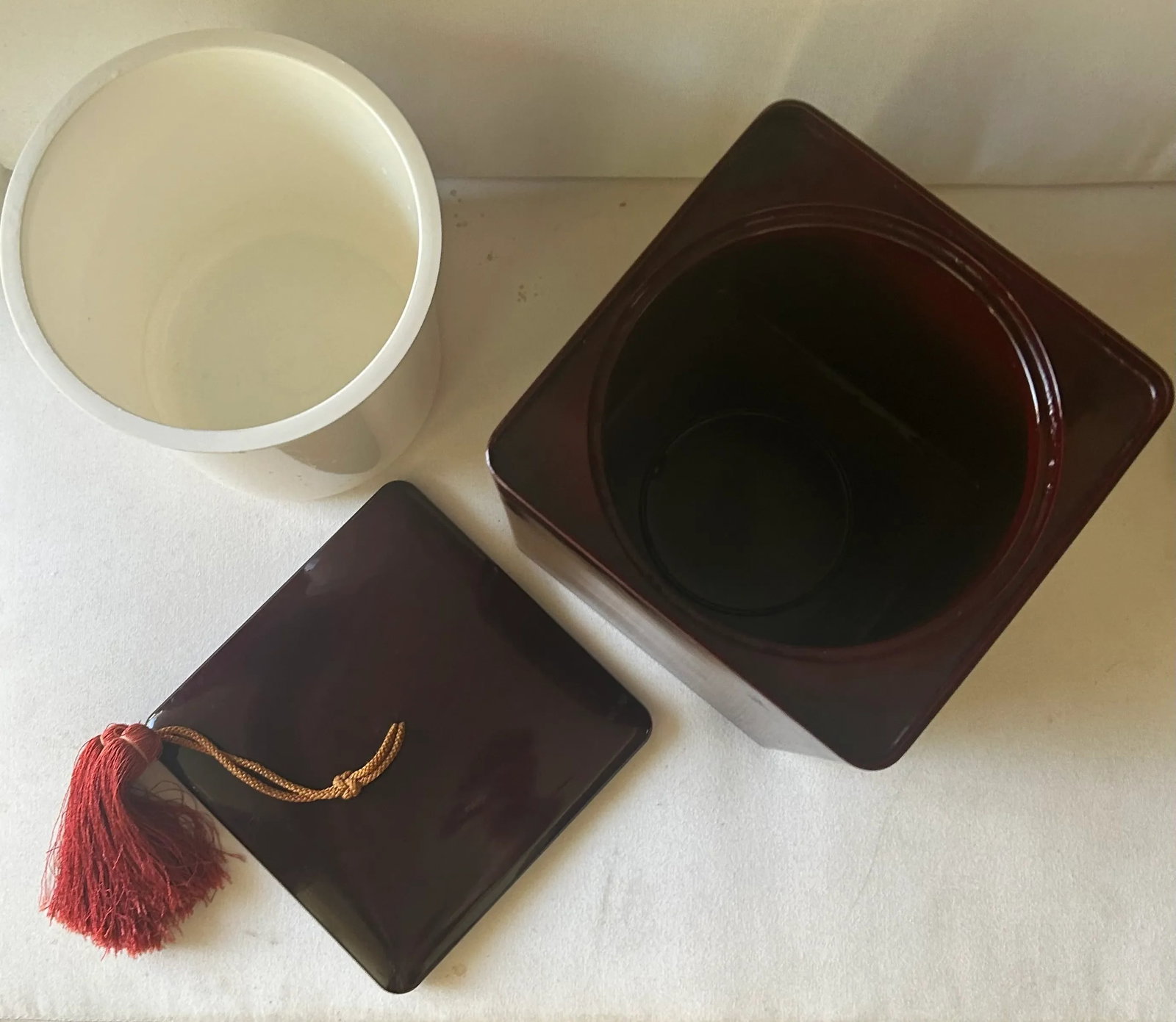Vintage Chinoiserie Chic Hollywood Regency Resin Ice Bucket - 5