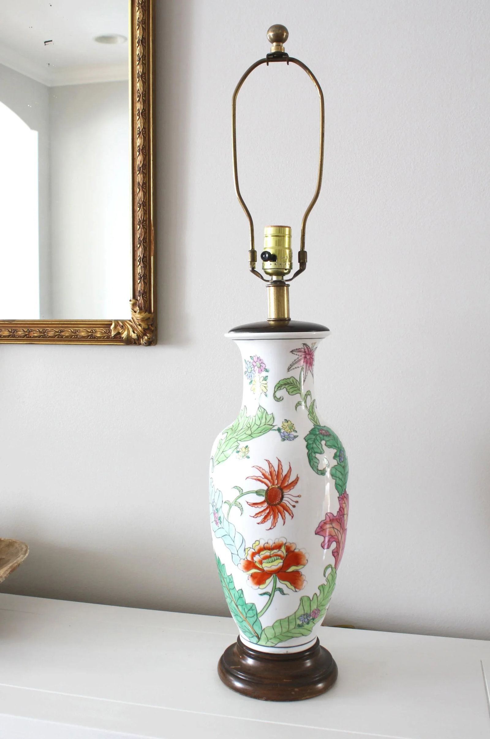 Mid 20th Century Frederick Cooper Regency Gilt Detail Botanical Ginger Lamp - 13