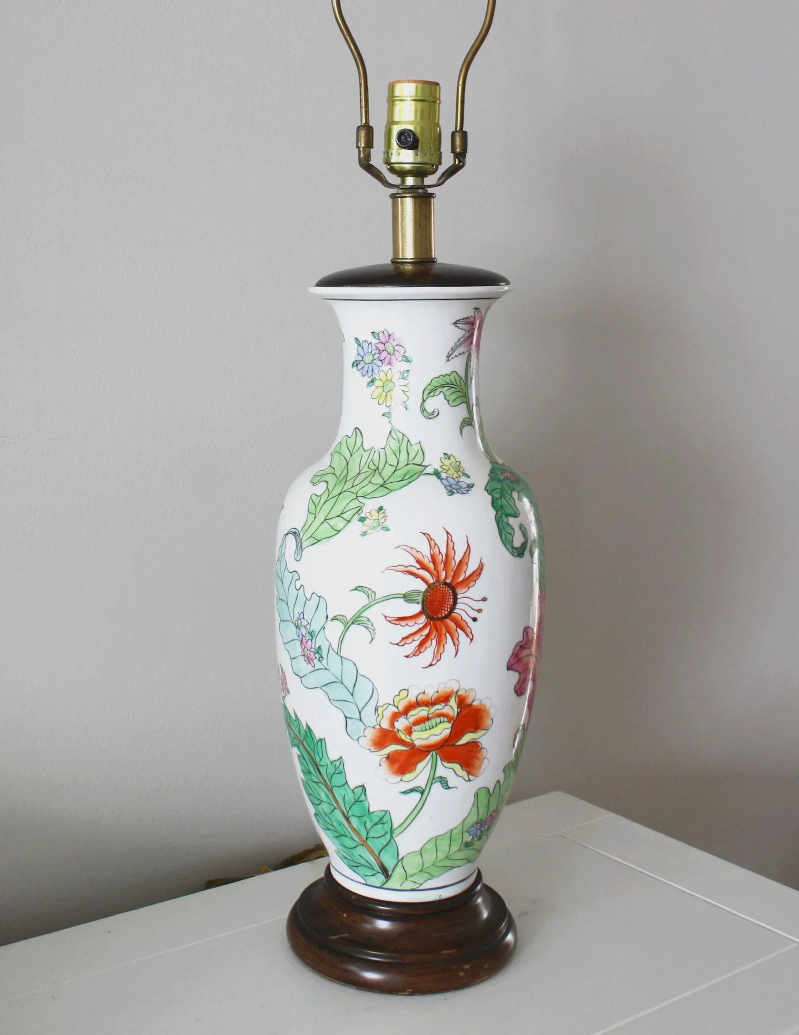 Mid 20th Century Frederick Cooper Regency Gilt Detail Botanical Ginger Lamp - 2
