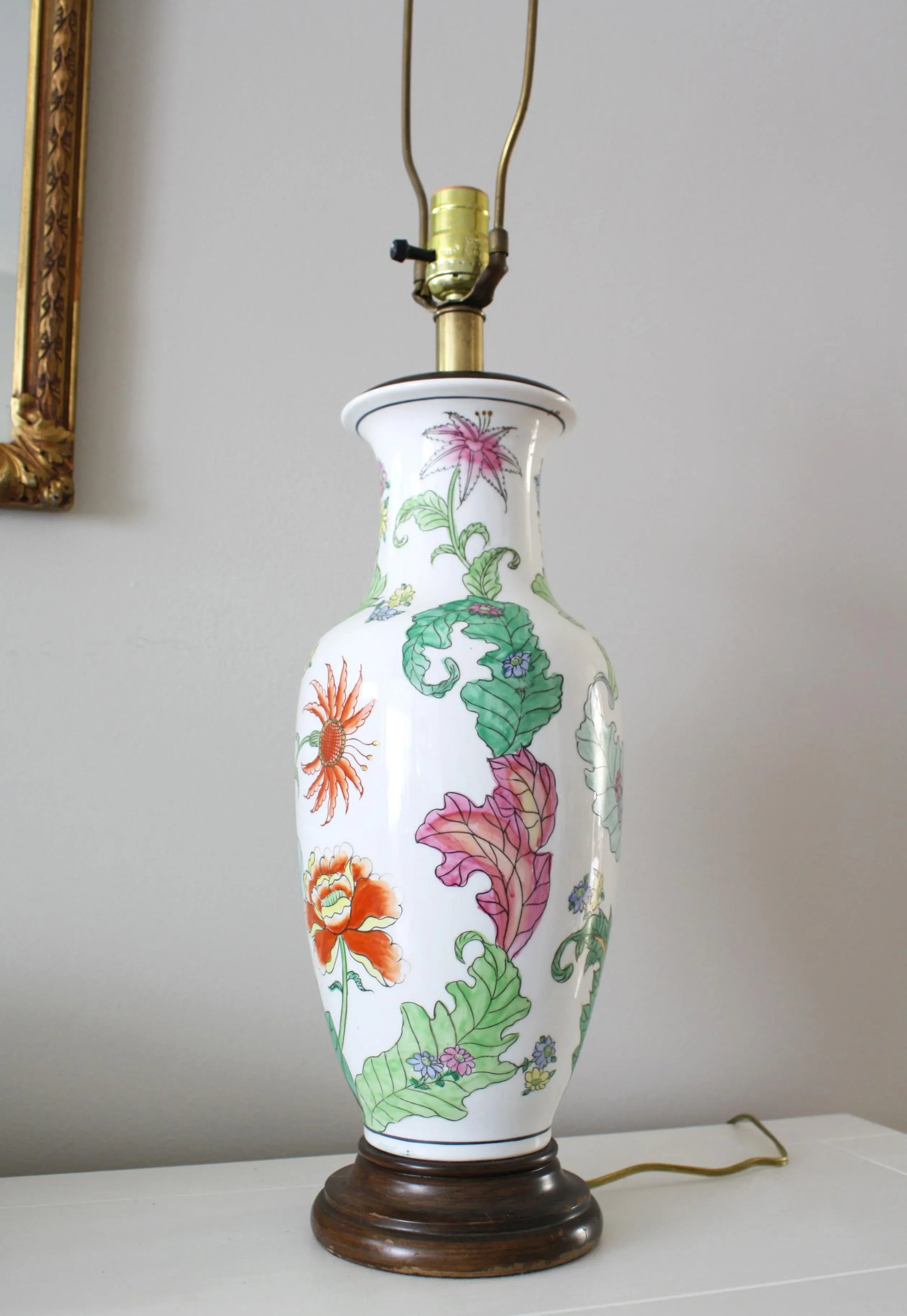 Mid 20th Century Frederick Cooper Regency Gilt Detail Botanical Ginger Lamp - 3